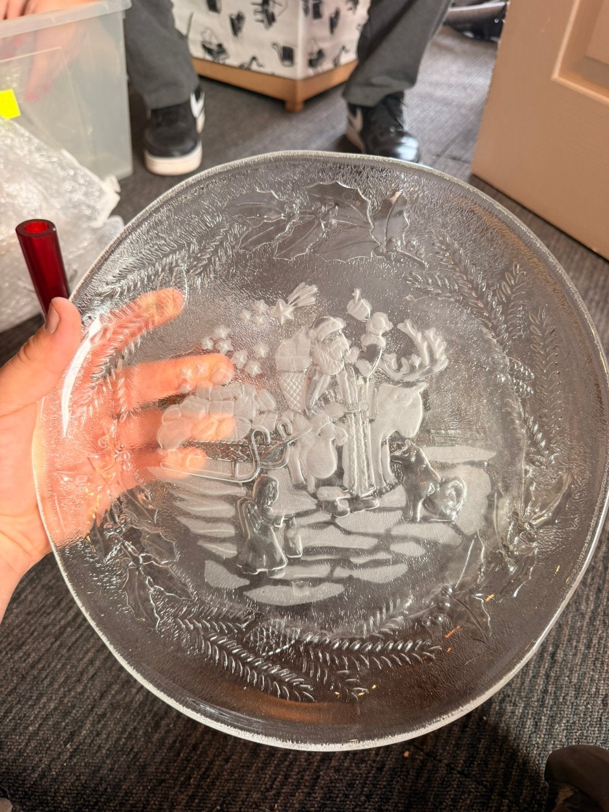 Antiek glaswerk lot, Ophalen