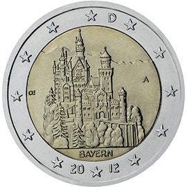 Pièce spéciale de 2 euros - 2€ Allemagne 2012 lettre D et A, Enlèvement ou Envoi, Allemagne, 2 euros, Monnaie en vrac