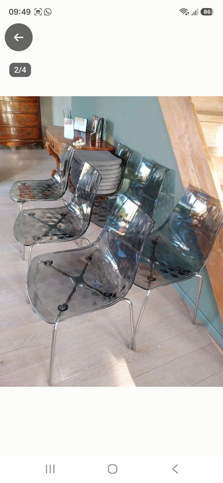 stoel calligaris, Ophalen, Kunststof, Zo goed als nieuw, Vijf, Zes of meer stoelen