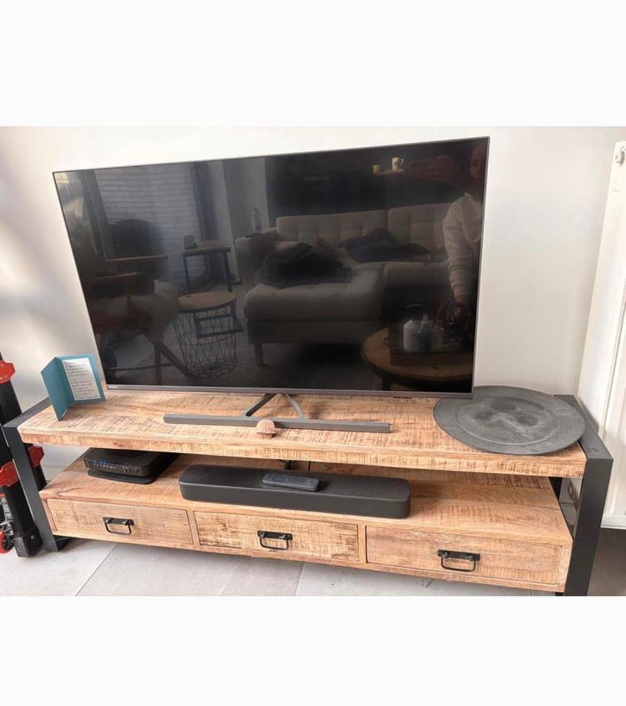 Mango hout tv meubel, Enlèvement, Comme neuf