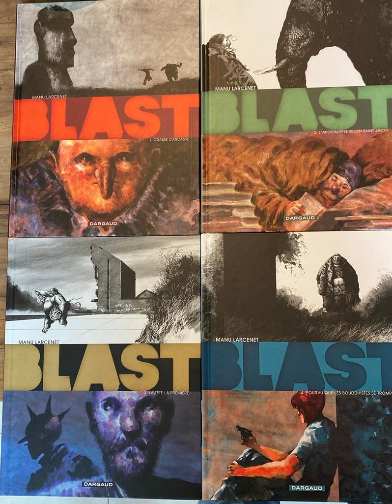 Blast - Manu Larcenet - albums 1,2,3,4 serie complète, Boeken, Stripverhalen, Ophalen of Verzenden, Zo goed als nieuw