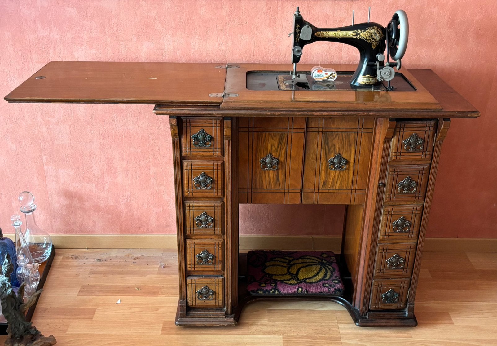 Meuble machine a coudre, Enlèvement