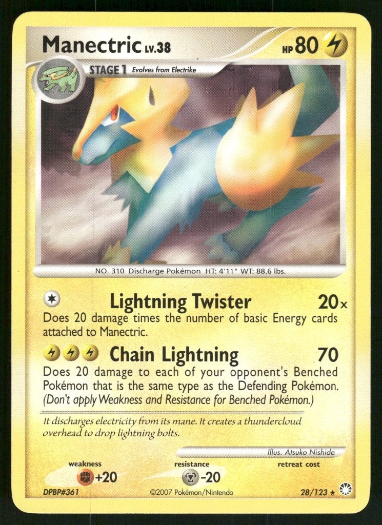 Manectric 28/123 - Mysterious Treasures (NM), Envoi, Utilisé
