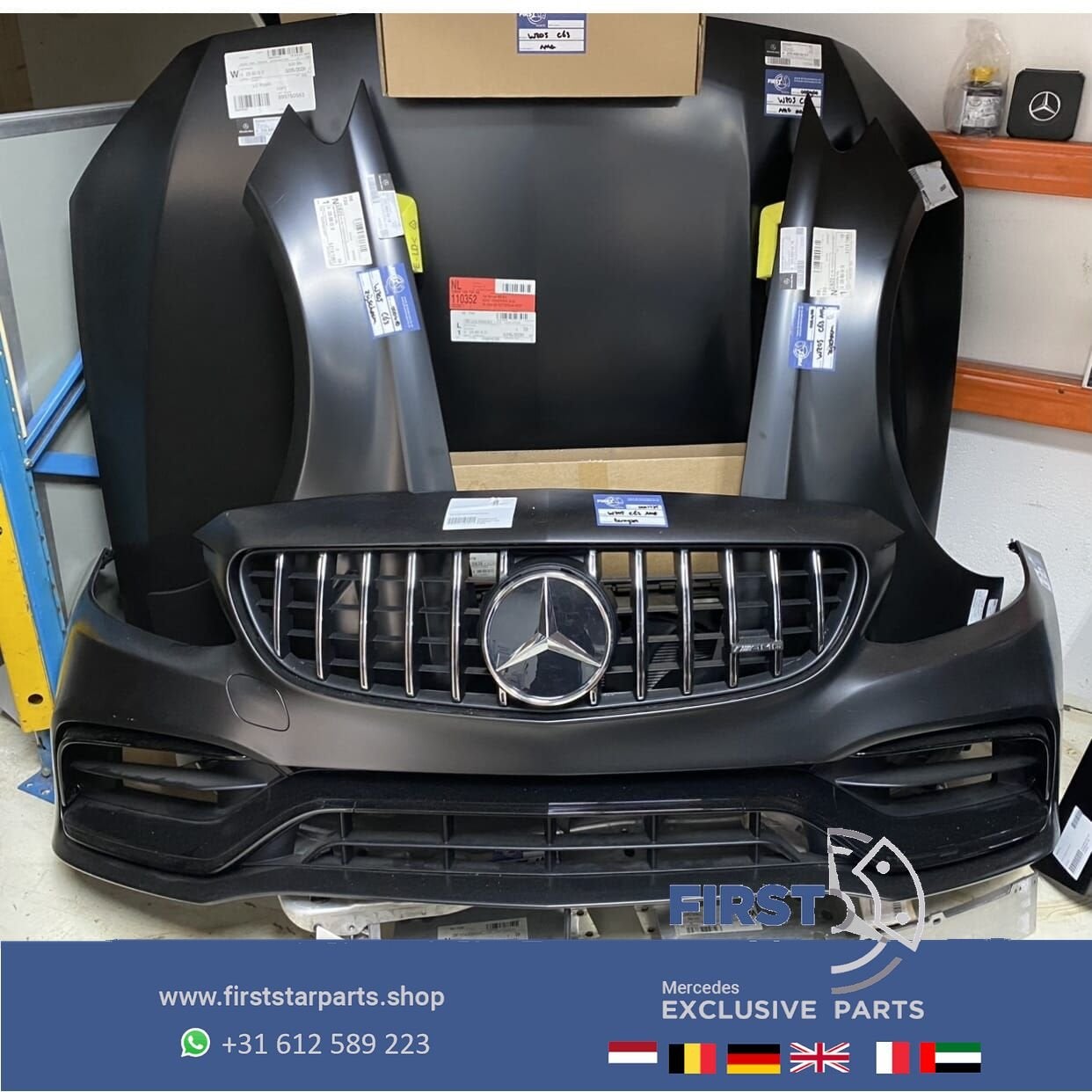 W205 C205 C63 S AMG voorkop Mercedes C Klasse 2020 Front com, Utilisé, -, Avant, -