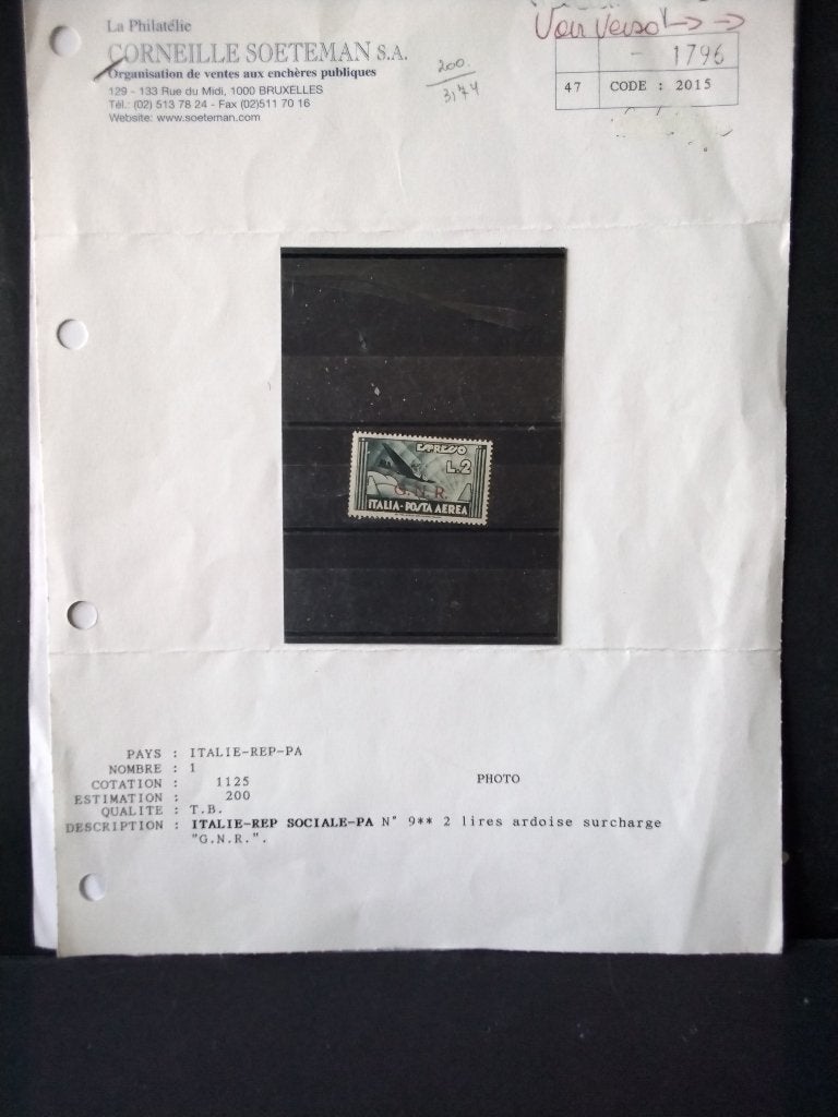 TIMBRES ITALIE, Enlèvement ou Envoi
