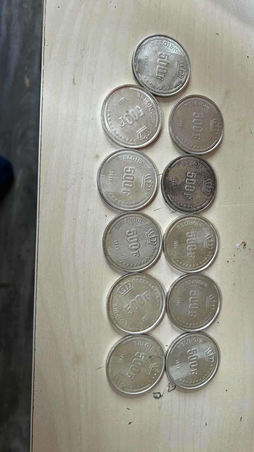 België - 11 munten 500 gr zilver, Postzegels en Munten, Munten | België, Zilver, Ophalen of Verzenden, Losse munt, Zilver