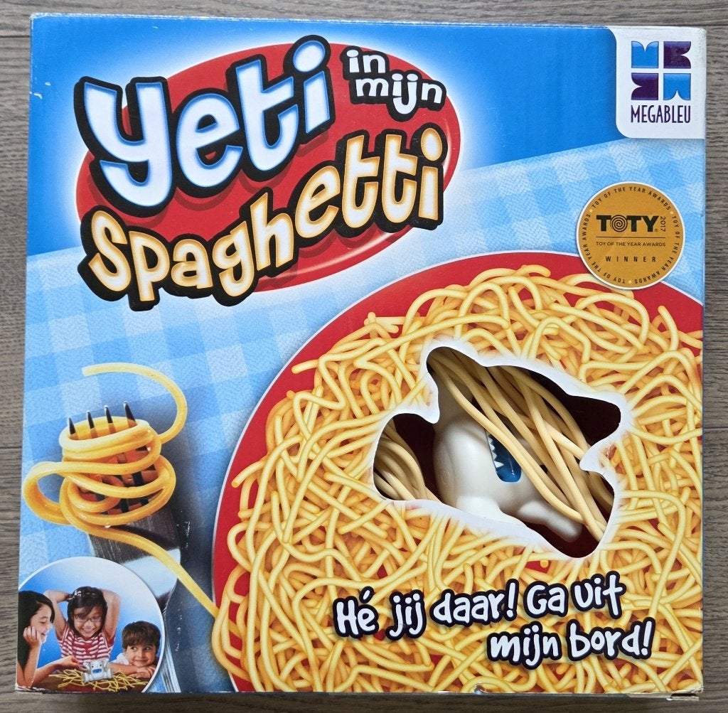 Yeti in mijn Spaghetti (Mega Blue), Hobby en Vrije tijd, Gezelschapsspellen | Overige, Ophalen of Verzenden, Zo goed als nieuw