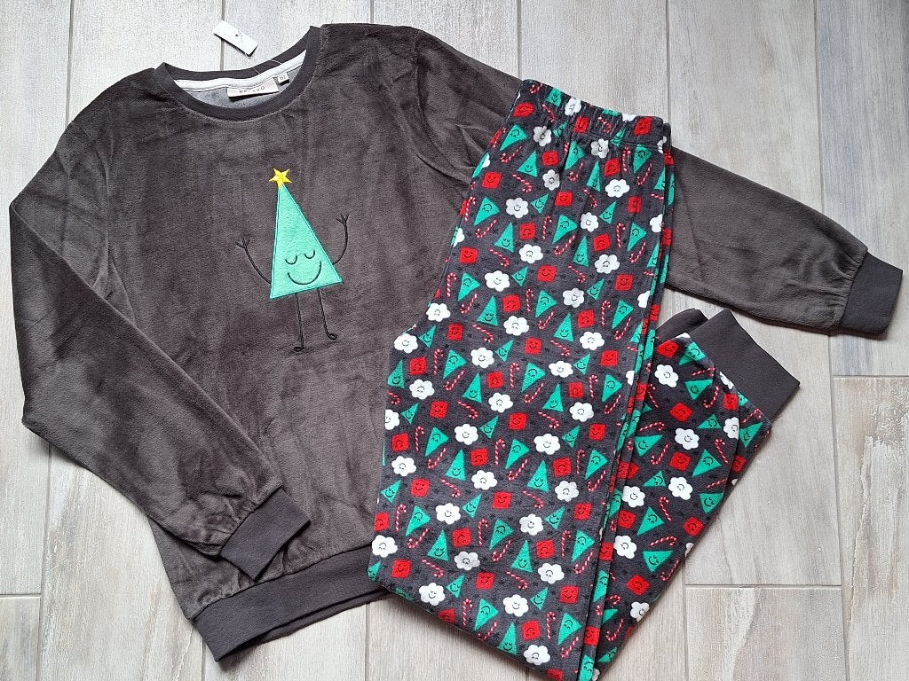 ★ M152 - Nieuwe kerstpyjama in velours, Ophalen of Verzenden, Nieuw, Jongen, Nacht- of Onderkleding