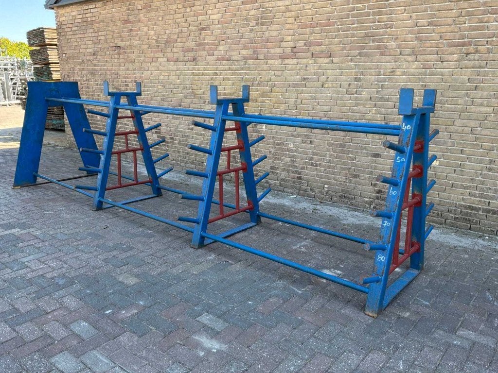 Dubbelzijdige metalen draagarmstelling 475x130CM gebruikt, Ophalen, Gebruikt, Voor