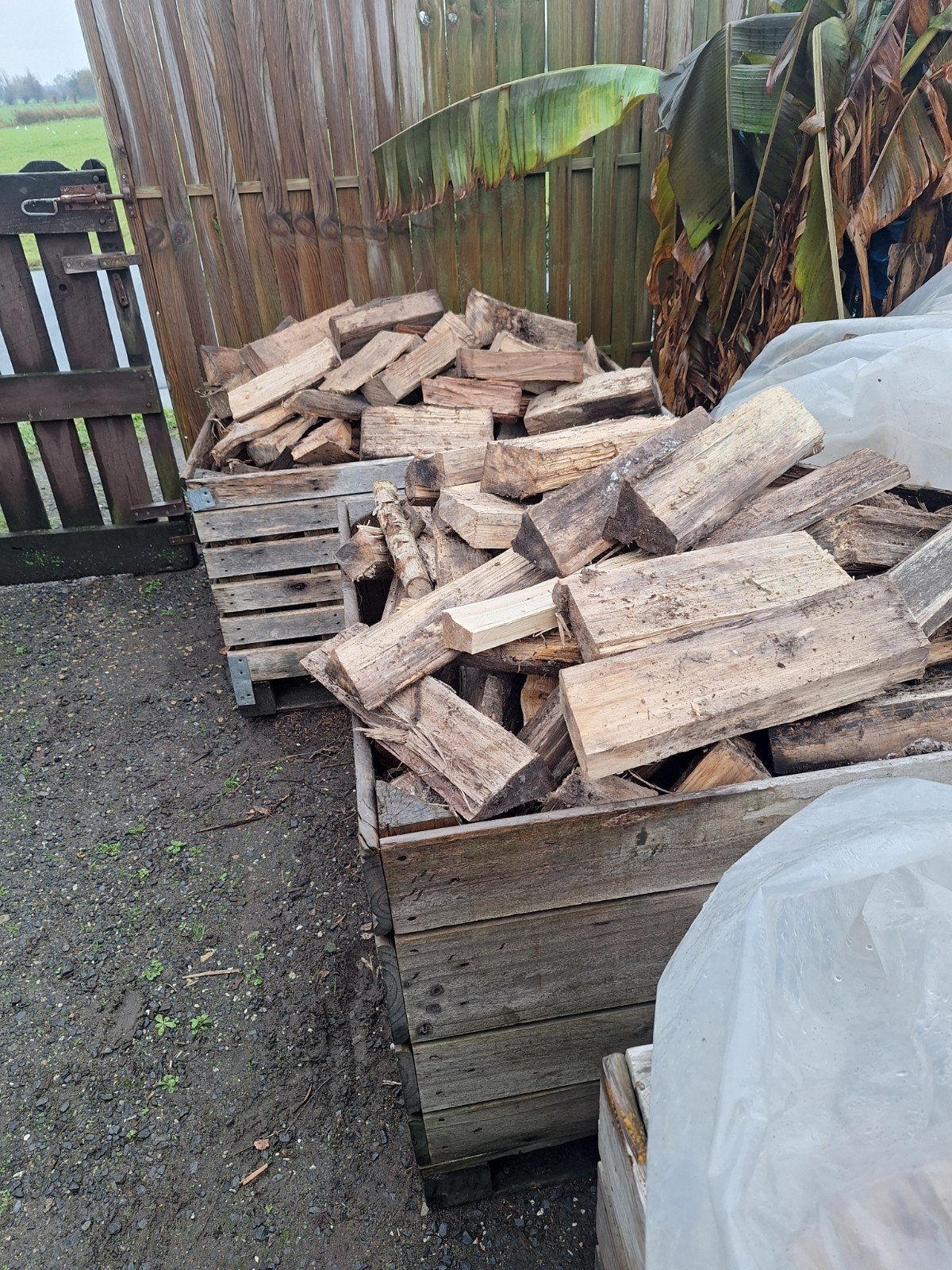 promo droog brandhout, Ophalen