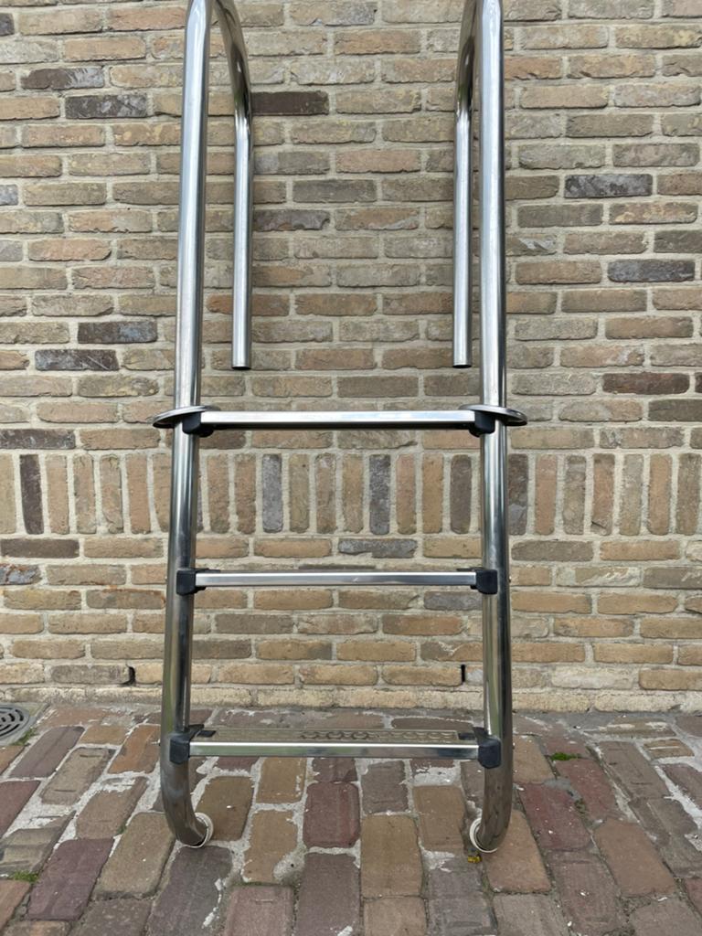 Zwembadtrap 3 treden inox, Tuin en Terras, Zwembad-toebehoren, Ophalen, Gebruikt