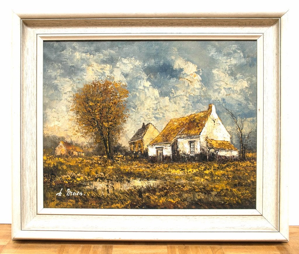 Tableau En campagne - Louis Maes, Antiquités & Art, Peinture à l'huile, Paysage, Enlèvement, Signé