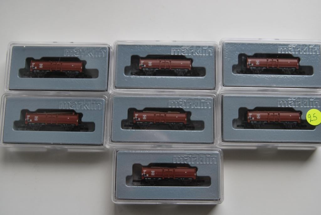 7 auto's Marklin 86237 Scale Z Miniclub, Ophalen of Verzenden, Zo goed als nieuw, Gelijkstroom, Wagon