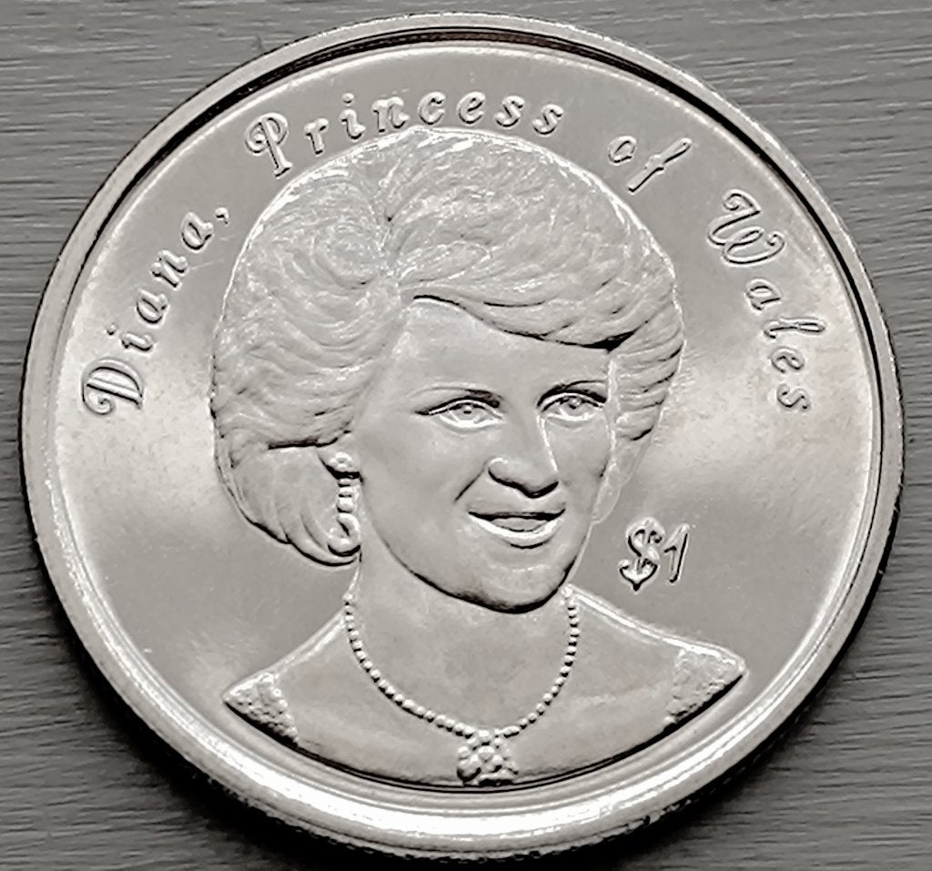 munt Niue 1 dollar 1997;Diana - Prinses van Wales, Postzegels en Munten, Ophalen of Verzenden