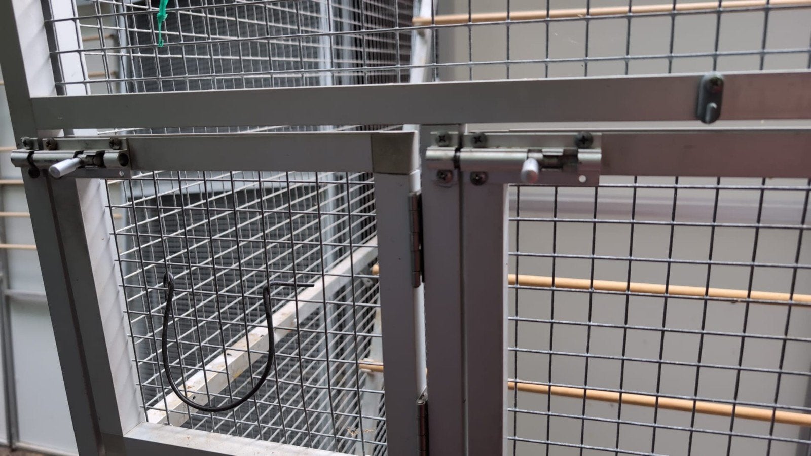 Aluminium vogelvolière – 5 compartimenten, Ophalen, Aluminium, Volière
