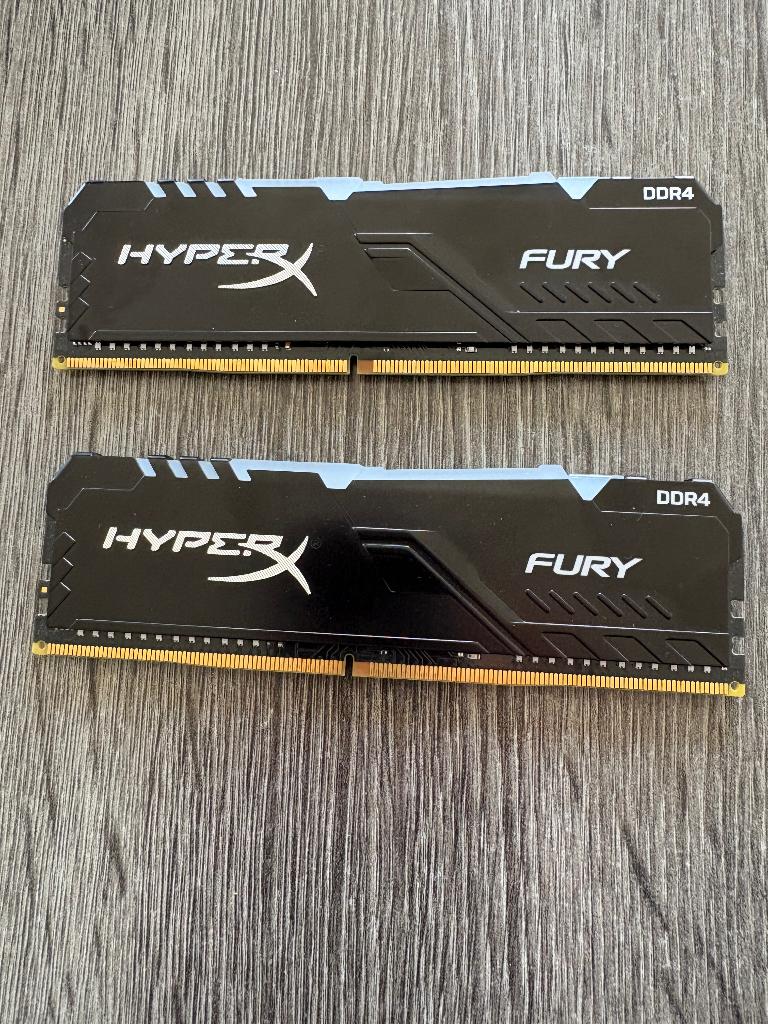 Kingston HyperX Fury RGB-kit (Fury Beast) 16 GB DDR4 3600, Computers en Software, RAM geheugen, DDR4, Ophalen of Verzenden, Zo goed als nieuw