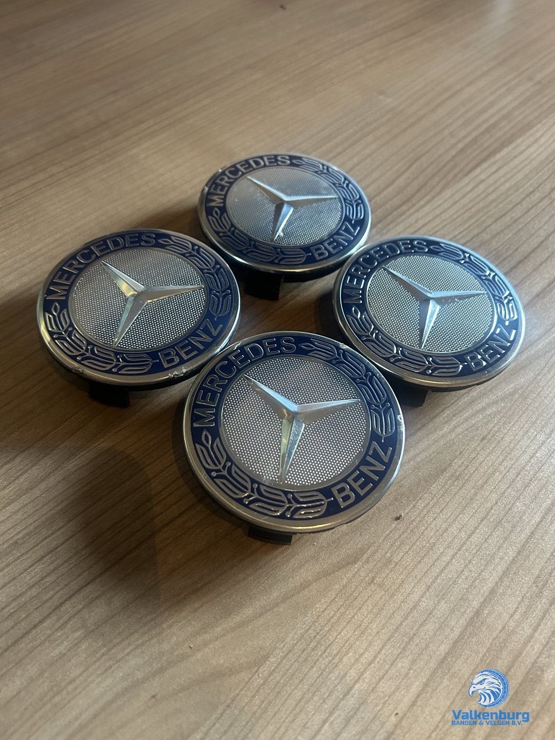 ORIGINELE Mercedes Benz naafkap naafdop set Blauw chroom, Gebruikt, -, Verzenden, -