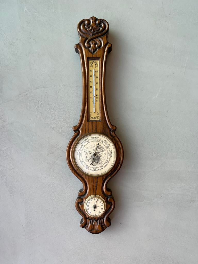 Prachtige antieke barometer - weerstation, Verzenden