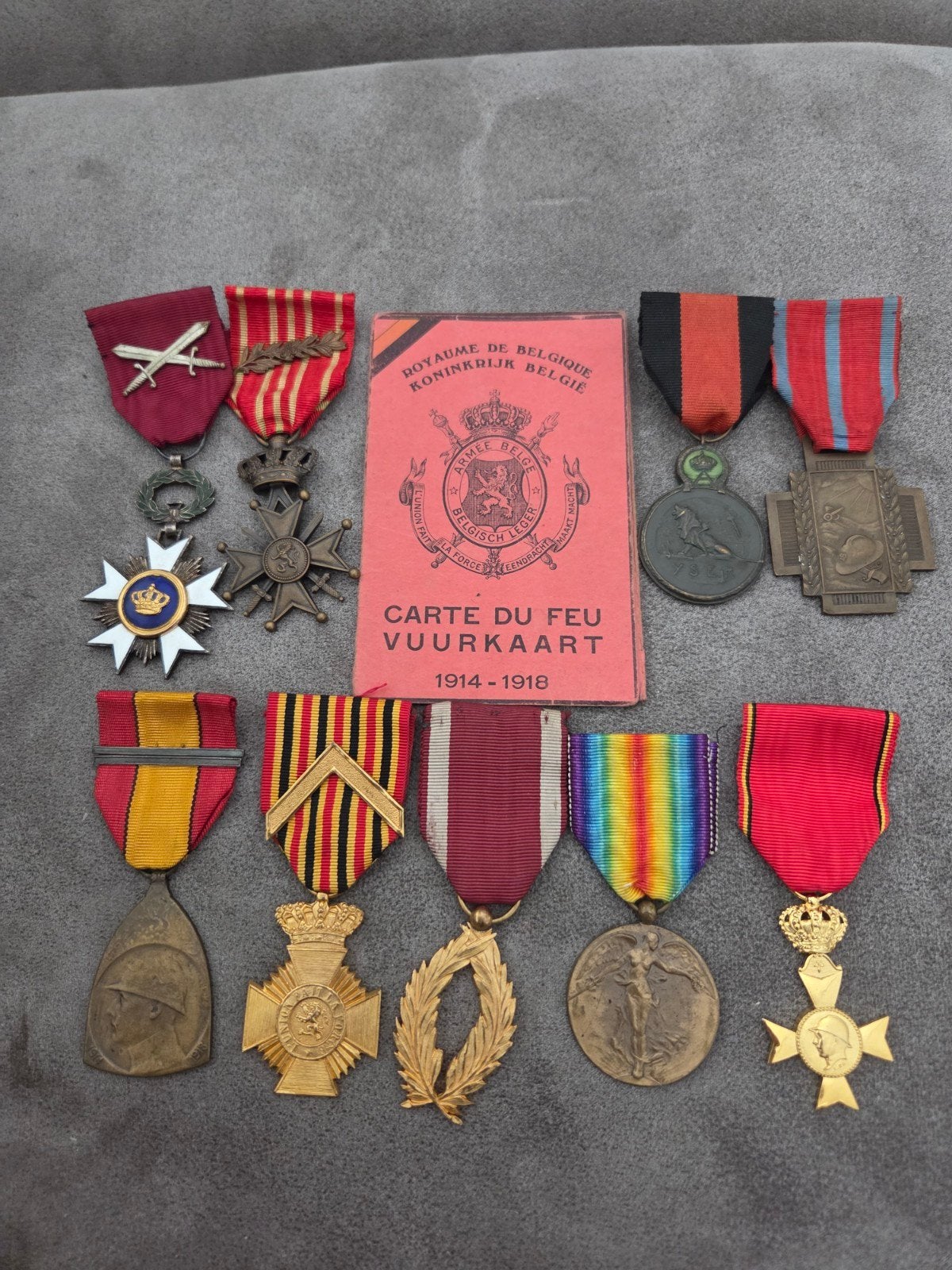 Carte incendie et médailles, Collections, Envoi