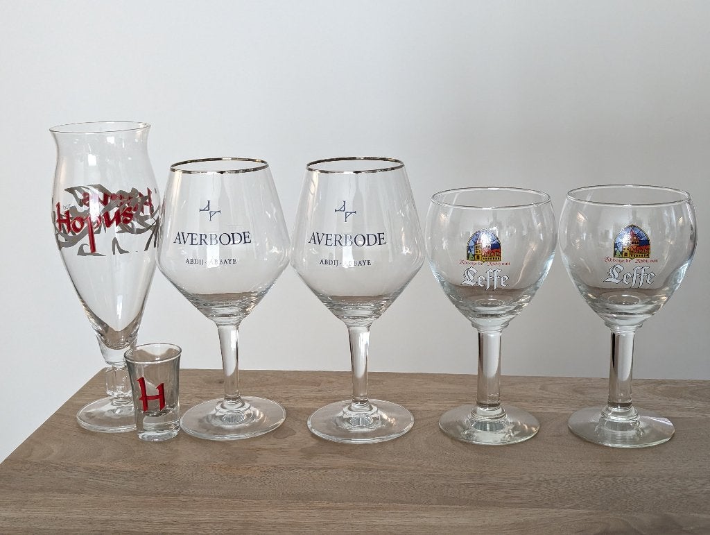 Lot bieglazen (42), Enlèvement, Utilisé, Verre à bière
