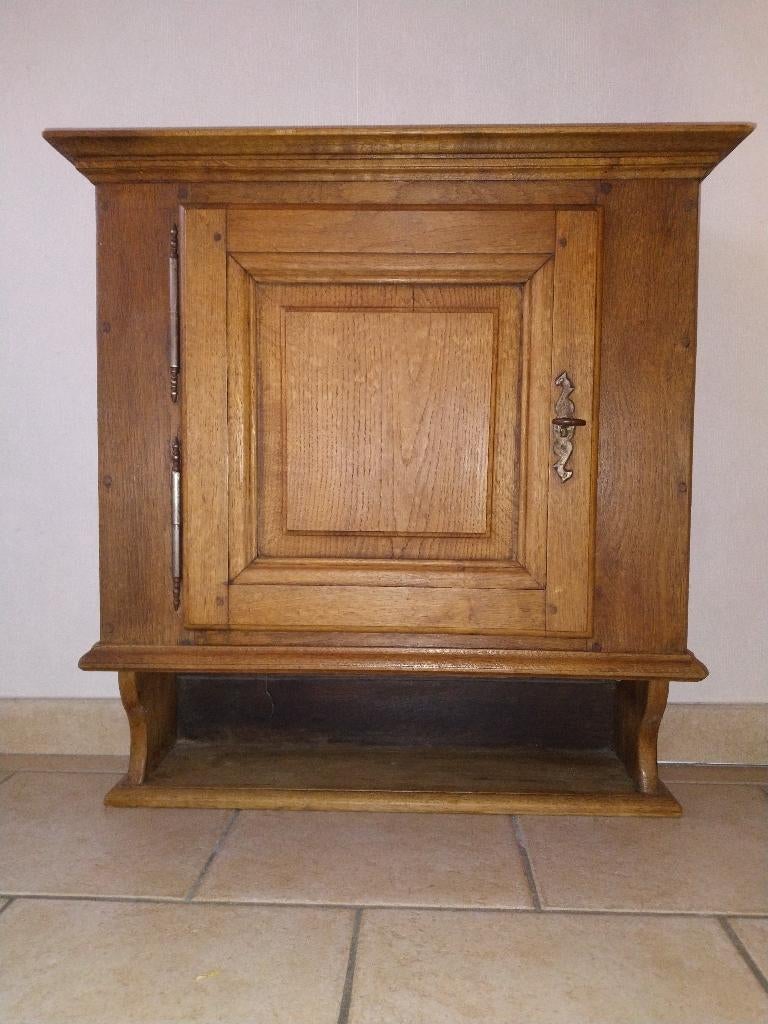 Meuble en chêne à suspendre, 25 à 50 cm, Avec porte(s), Enlèvement, Utilisé