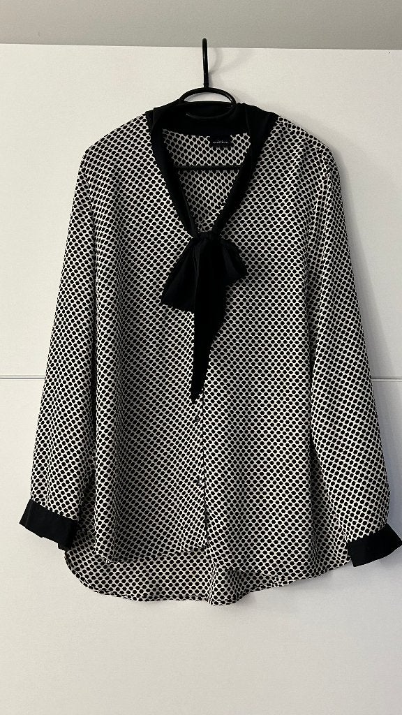 Witte blouse met zwarte print, Taille 42/44 (L), Enlèvement ou Envoi, Your Sixth Sense, Comme neuf