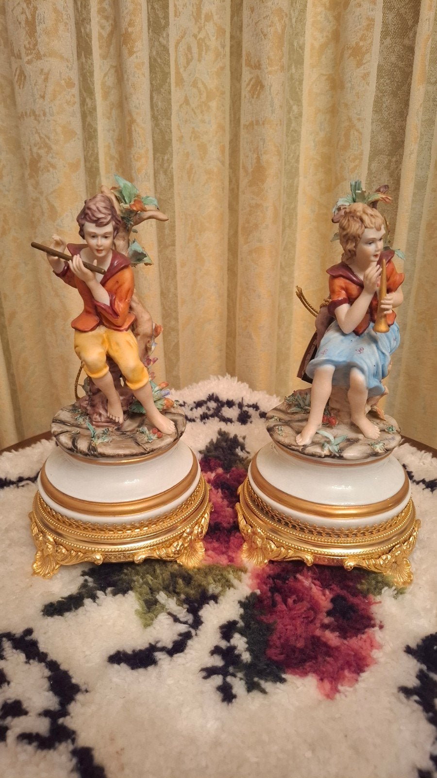 Prachtige Set Porseleinen Beeldjes – Capodimonte stijl, Antiek en Kunst, Ophalen