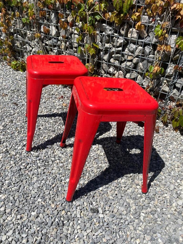 Tabouret Tolix 45 cm, 2 tabourets, Comme neuf, 30 à 60 cm, Enlèvement