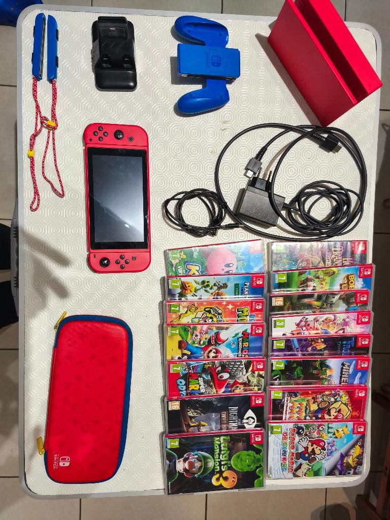 Nintendo switch avec 15 jeux, Enlèvement, Utilisé, Avec jeux