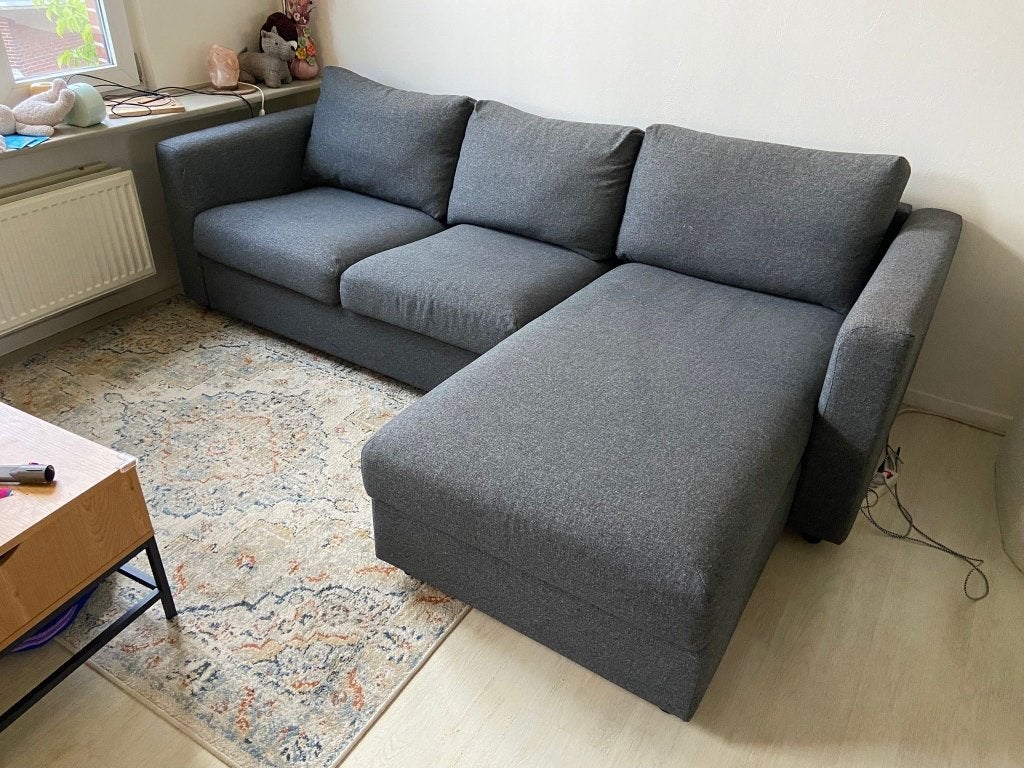 Ikea hoekzetel met opbergruimte, Huis en Inrichting, Ophalen, Gebruikt, Driepersoons, Hoekbank