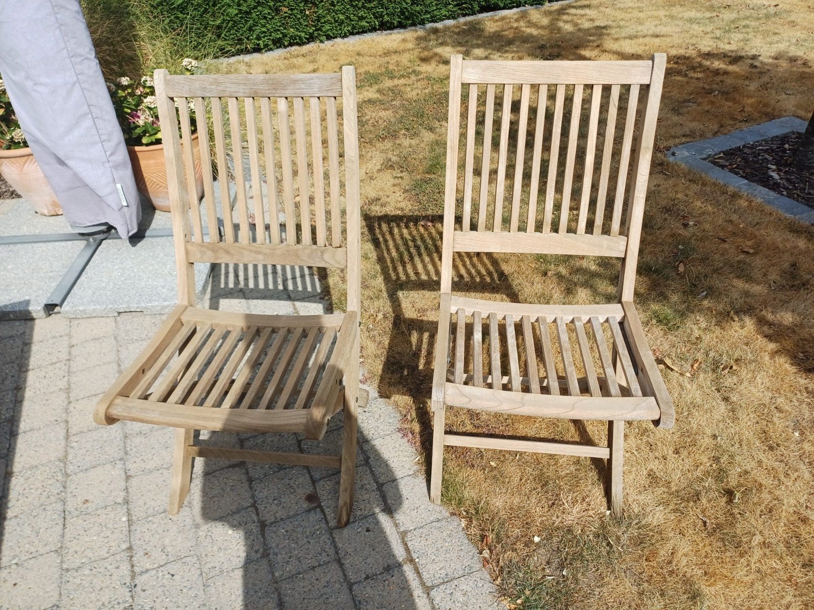 houten teak stoelen, Tuin en Terras, Ophalen