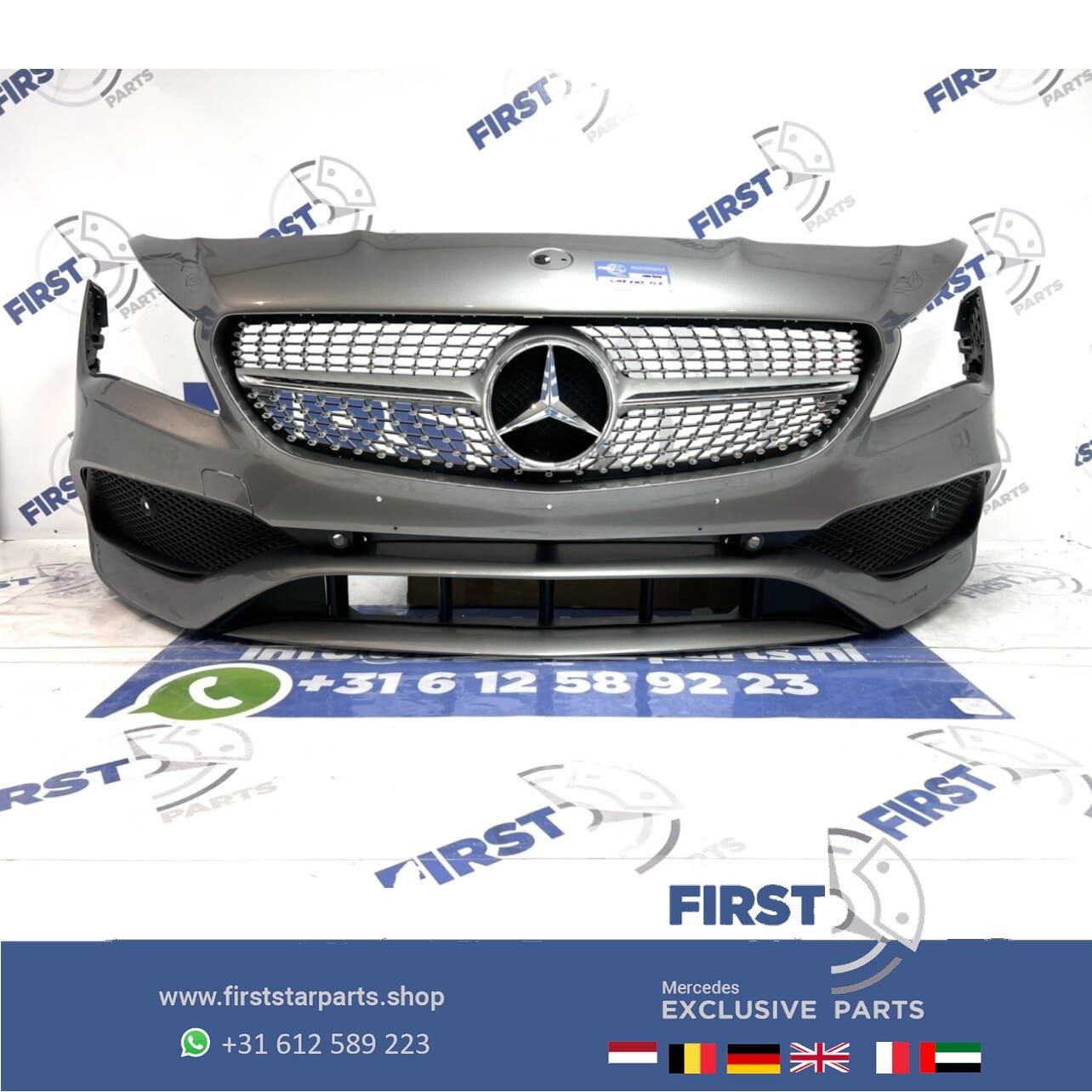 W117 VOORBUMPER AMG Facelift Mercedes 2013-2018 BERG GRIJS o, Utilisé, -, Avant, -