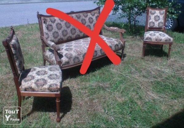 4 chaises Louis XVI a restaurer, Enlèvement