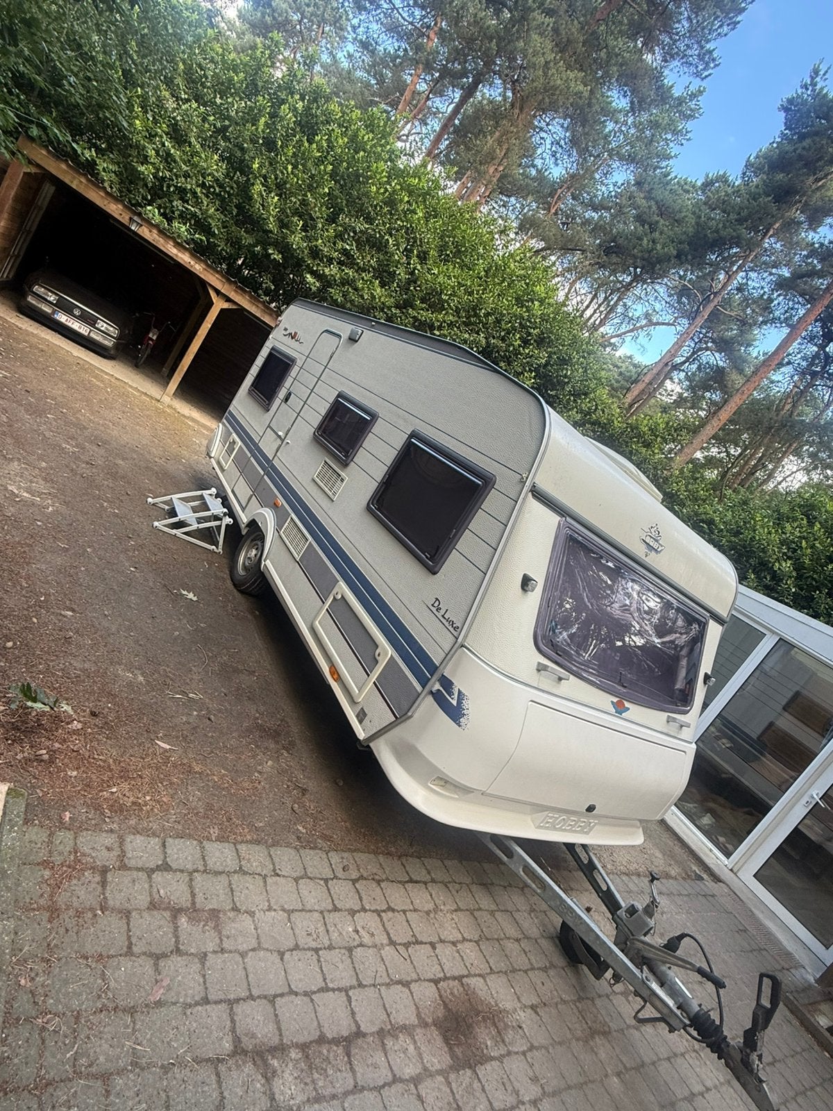 Caravan hobby de luxxe 495 1997, Caravans en Kamperen, Stapelbed, Hobby, Particulier, Luifel