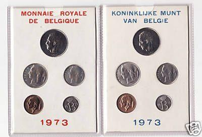 België: Jaarset 1973 FR + VL (10 munten), Verzenden, Setje