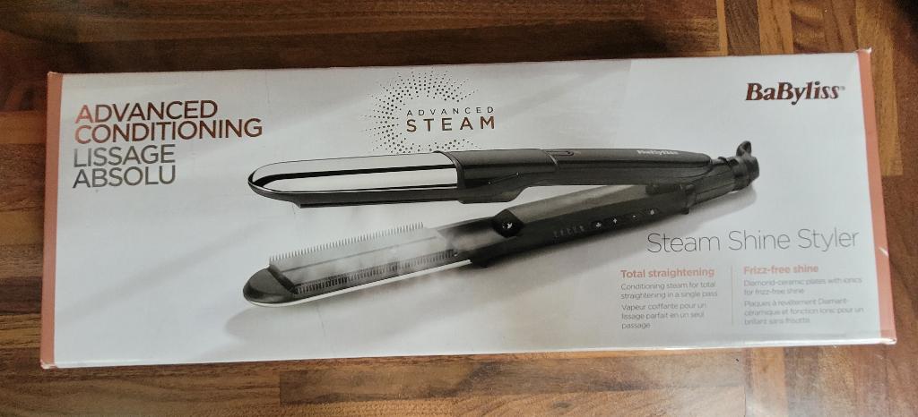 Babyliss ST496E Steam Shine Styler - Stijltang, Ophalen of Verzenden, Zo goed als nieuw, Krultang of Stijltang