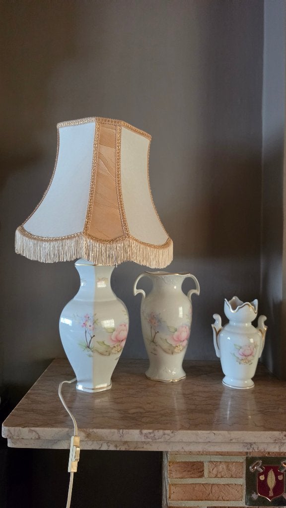 Limoges Tafellamp en vazen set, Antiquités & Art, Enlèvement
