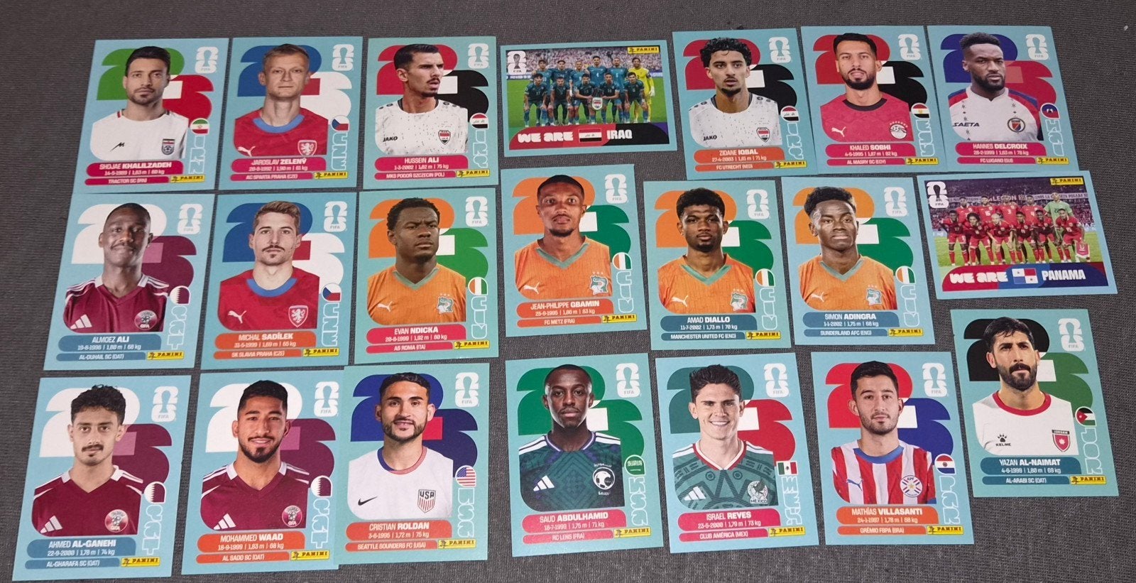 !! Lot de 21 stickers!! Panini World cup 2026, Envoi