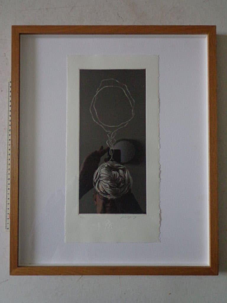 schitterende ets / mezzotint van Masataka Kuronayagi, Antiek en Kunst, Kunst | Etsen en Gravures, Ophalen, Ets, Ingelijst, 1950 - 1999