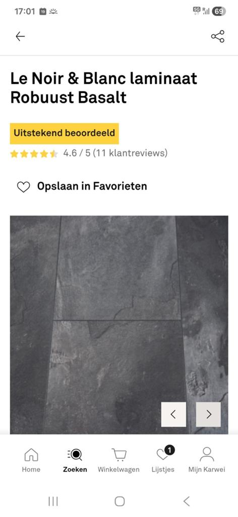 Laminaat vloer 60m2, Doe-het-zelf en Bouw, Tegels, Ophalen