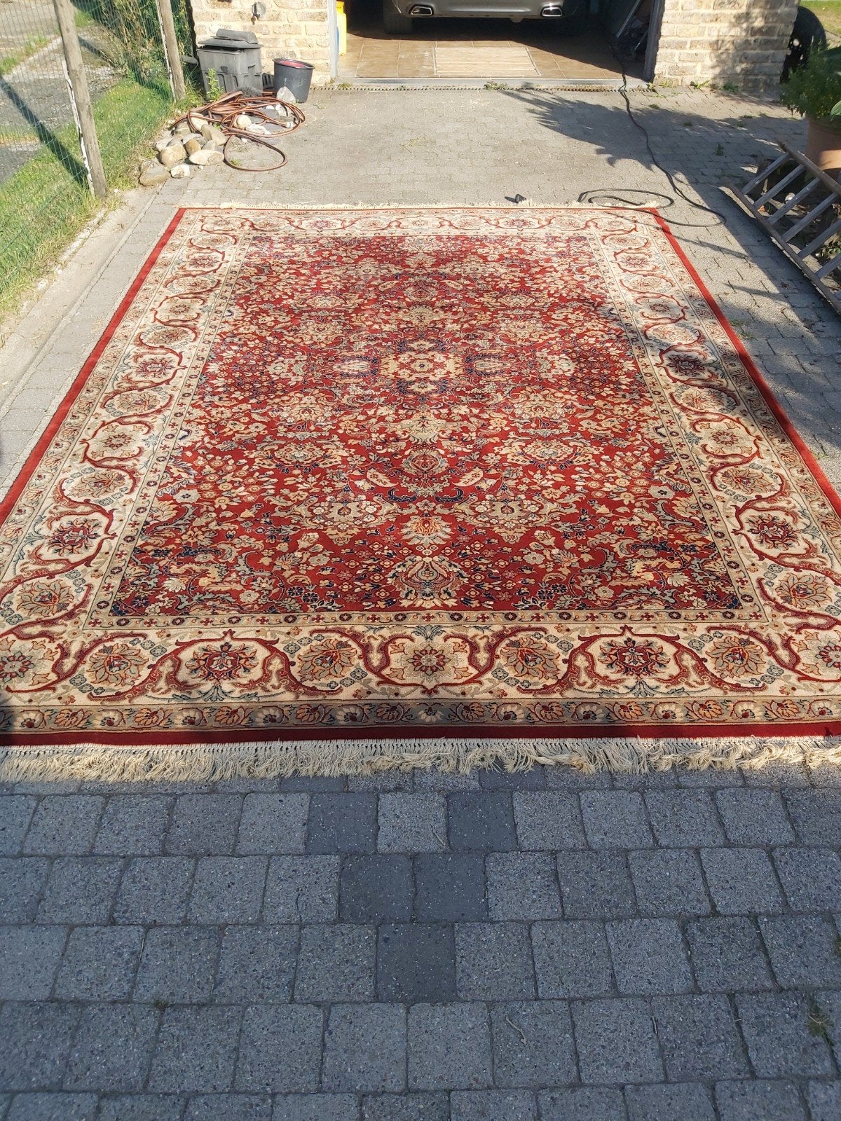 Prado tapijt/klassiek Perzich motief, Maison & Meubles, Ameublement | Tapis & Moquettes, Enlèvement, Rouge