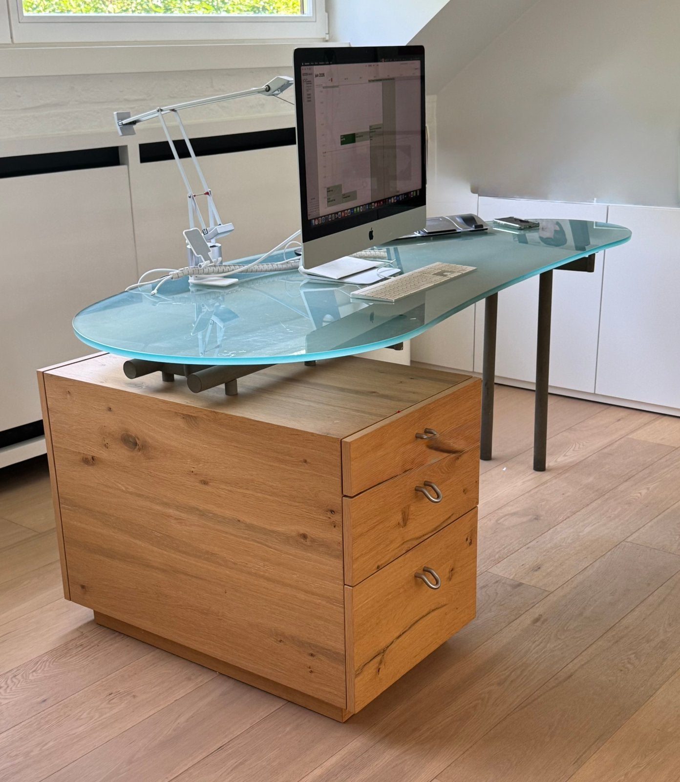 Bureau, Enlèvement, Comme neuf, Verre