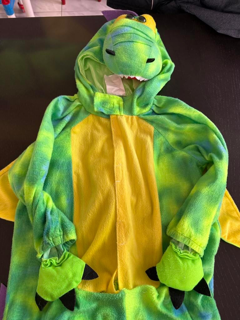 Verkleedkledij kind draak onesie maat 104, Kinderen en Baby's, Ophalen, Zo goed als nieuw, 104 of kleiner, Jongen of Meisje