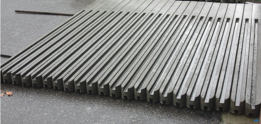 planken betonpalen beton palen antraciet platen schutting, Ophalen, Nieuw, 20 meter of meer, Overige typen