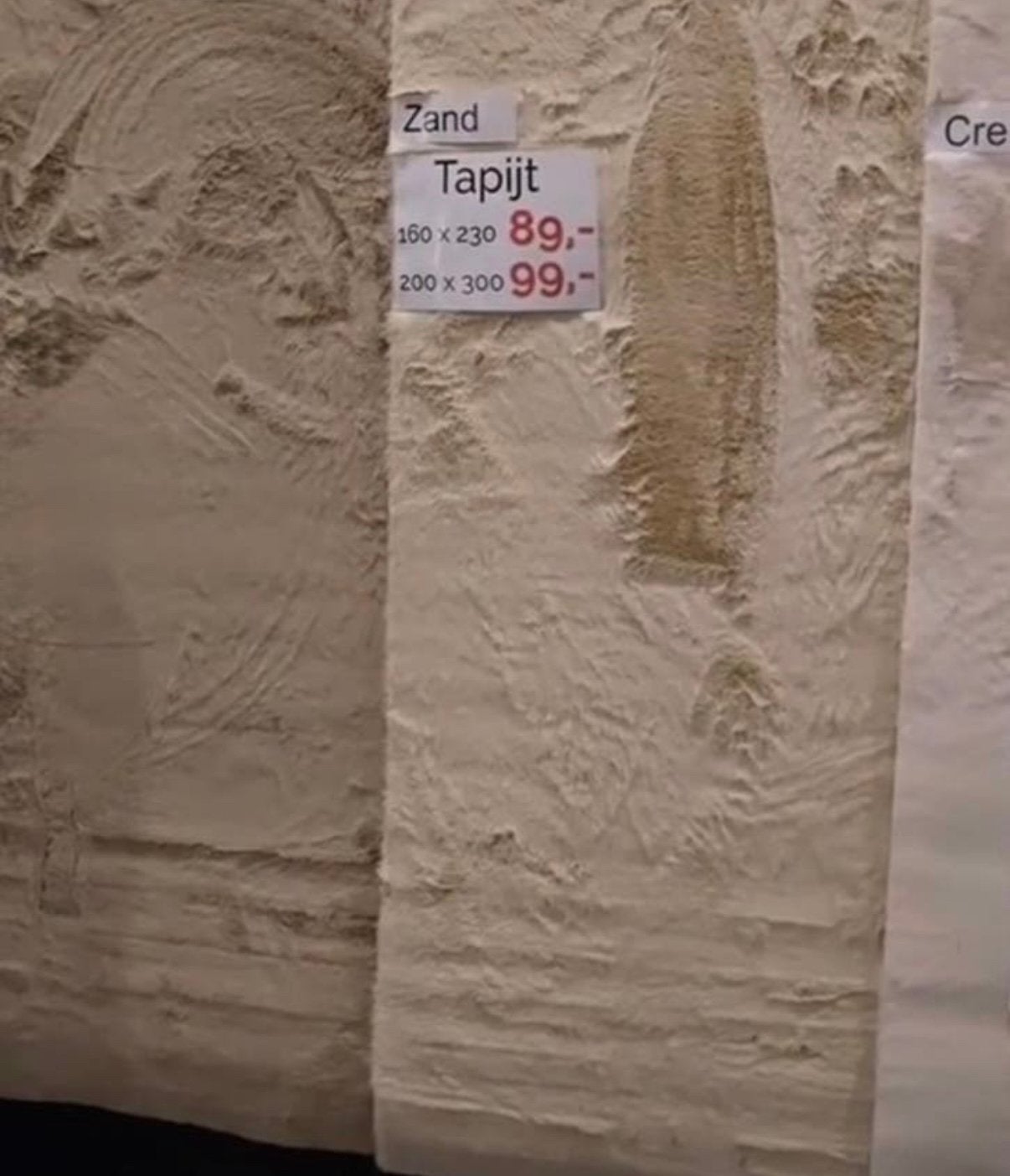 Rechthoekige tapijten te koop – Zand & Crème kleur, Huis en Inrichting, Stoffering | Tapijten en Vloerkleden, Ophalen, Crème, 200 cm of meer
