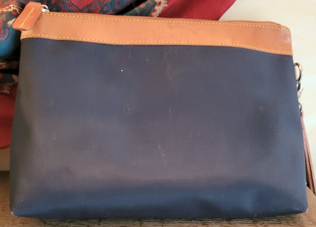 Marineblauwe make-uptas *** ALS NIEUW ***, Ophalen of Verzenden, Zo goed als nieuw, Blauw, Softcase
