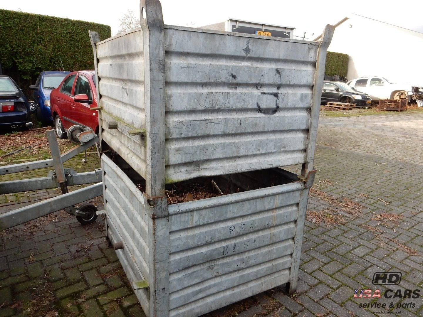 Stalen container stapelbakken 120 x 100 x 85 (doe bod), -, -, -