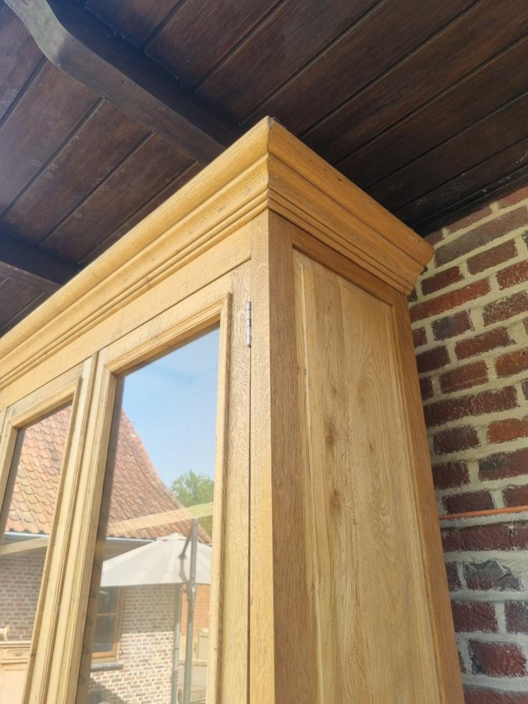 Buffet/vitrine en chêne LIVRAISON GRATUITE, 3 ou 4 tiroirs, 25 à 50 cm, 200 cm ou plus, Enlèvement ou Envoi