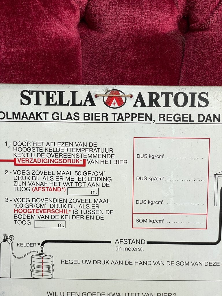 Vintage Stella Artois Thermometer, Verzamelen, Ophalen, Stella Artois