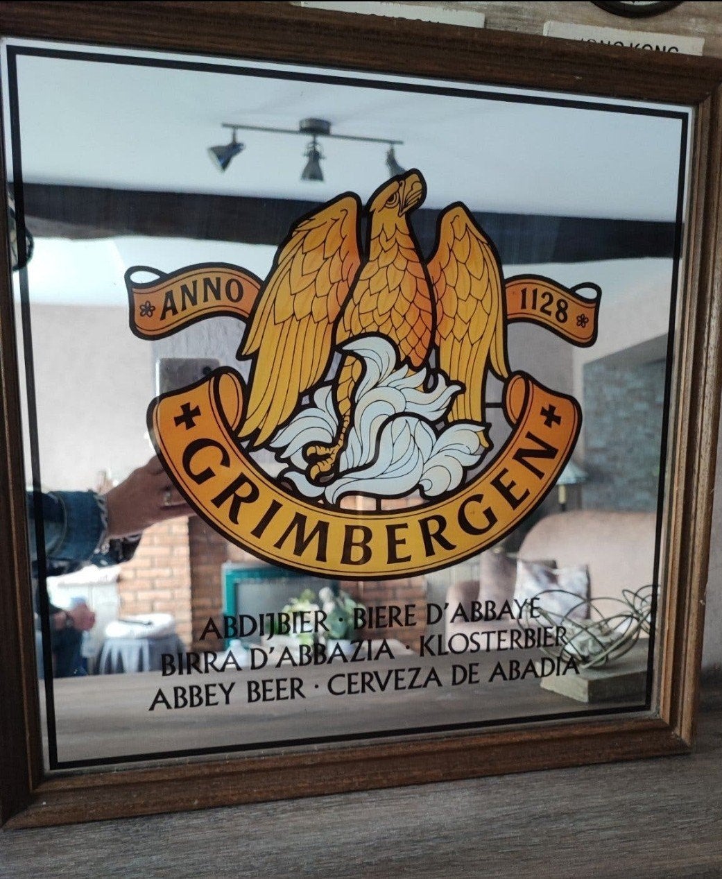 Miroir publicitaire vintage Grimbergen, Collections, Enlèvement
